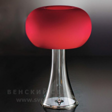 Настольная лампа 9016/1TLG Transparent + red IDL Италия  150W 72 см Никель Aurora