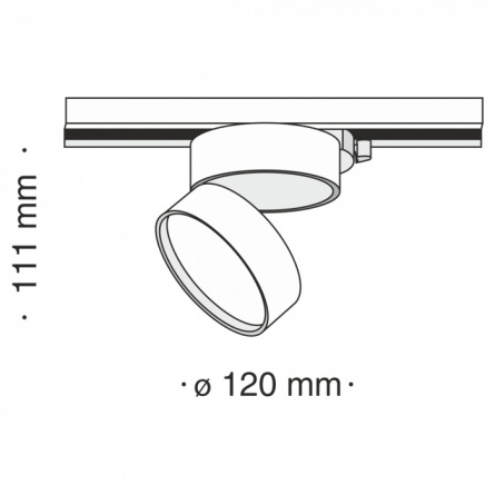 Трековый светильник Track lamps TR007-1-18W3K-B4K фото 2