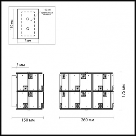 Бра Chessi 5076/2W фото 2