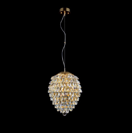 Светильник подвесной Crystal Lux CHARME SP4 GOLD/TRANSPARENT фото 1