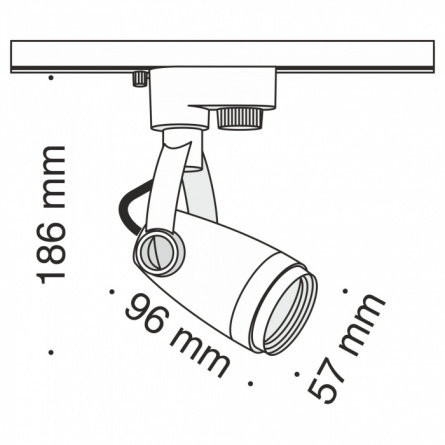 Трековый светильник Track lamps TR001-1-GU10-B фото 2