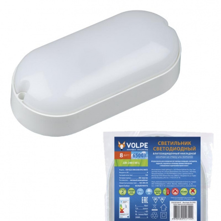Потолочный светильник  ULW-Q225 8W/6500К IP65 WHITE фото 1