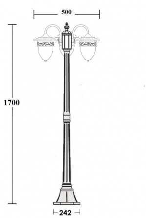 Наземный фонарь KRAKOV 1 L 87208LB/18 Gb фото 2